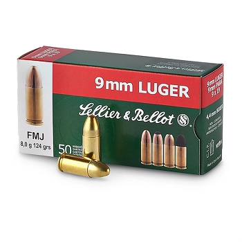 Sellier Bellot 9 mm Luger FMJ 124 grs