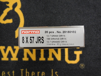 Norma Oryx 8x57 JRS 196 grains