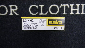 Sako Hammerhead 9,3x62 286 grs