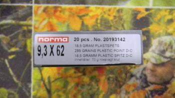 Norma Plastic Point 9,3x62 285 grains