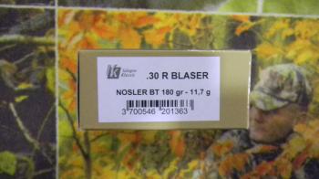 Sologne Nosler BT 30R blaser 180 grains