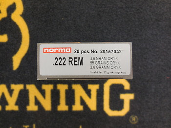 Norma Oryx 222 rem 55 grs