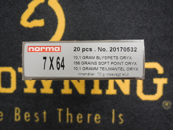 Norma Oryx 7x64 156 grains
