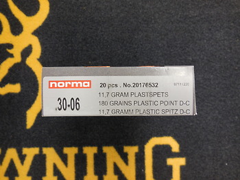 Norma Pointe Plastique 30-06 180 grs