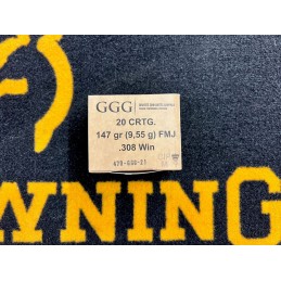 GGG 308 win FMJ 147 grs (x20)